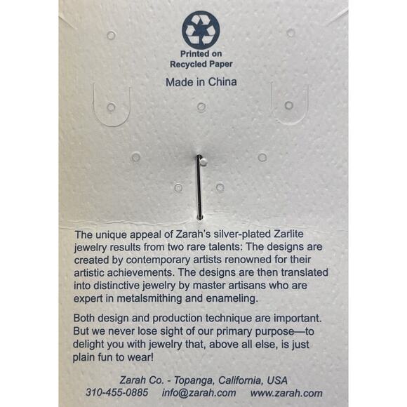 Zarah Amethyst and Mother of Pearl Butterfly Brooch Silver Plated Cloisonne Pin - Picture 5 of 5